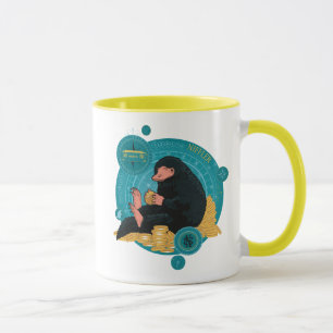Caneca Cartoon NIFFLER™ com moedas Douradas