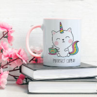 Cartoon Purfect Cuppa Cute Kawaii Caticorn