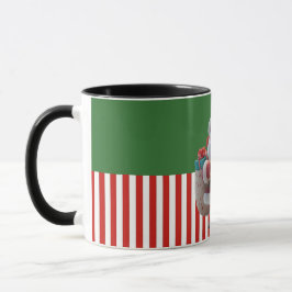 Caneca Cartoon Santa Claus Waving Cheerfully