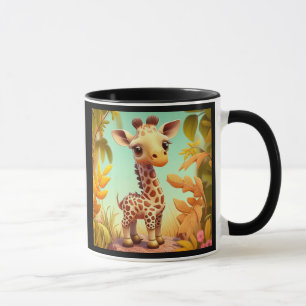 Caneca Cartoon Tropical Cachorinha Girafa