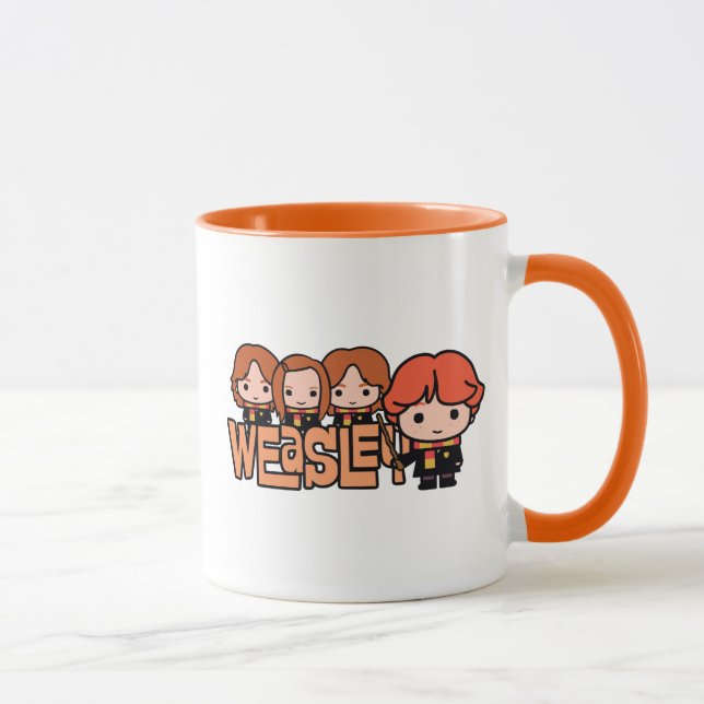 Caneca Cartoon Weasley Siblilings Gráfico (Direita)