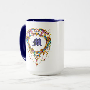 Caneca Cartucho Nome & Monograma Luís XV