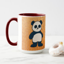 Cartum bonito Panda com Bamboo Mug