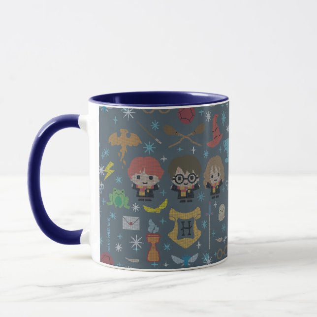 Caneca Cartum Harry Potter Cross-Stitch Collage (Esquerda)