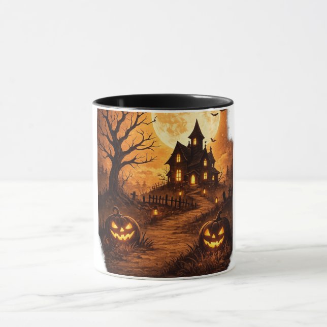 Caneca Casa Assombrada Assustadora de Halloween  (Centro)