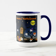 Caneca Casa Assombrada Feliz Dia das Bruxas