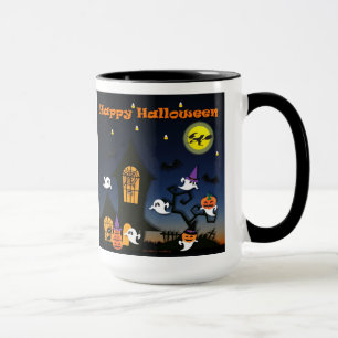 Caneca Casa Assombrada Feliz Dia das Bruxas