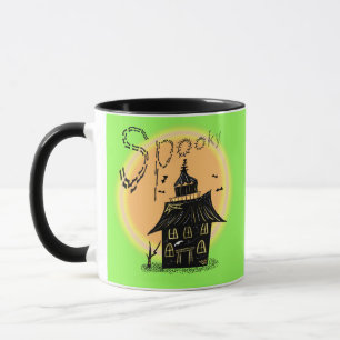 Caneca Casa Assombrada Halloween Neon Assustador