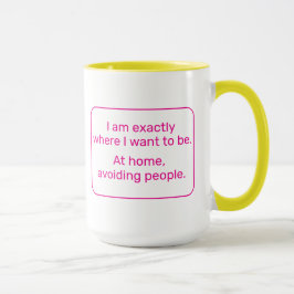 Caneca Casa (canhoto, amarelo/rosa)