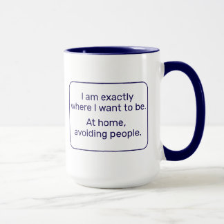 Caneca Casa (canhoto, azul)