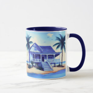 Caneca Casa da Praia com Palm Trees