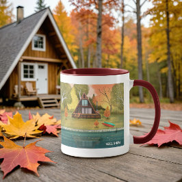 Caneca Casa de Cabina A-Frame |