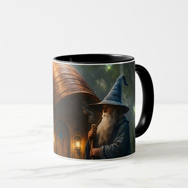 Caneca Casa de concha de caracol de feiticeiro fantasia c (Frente Esquerda)