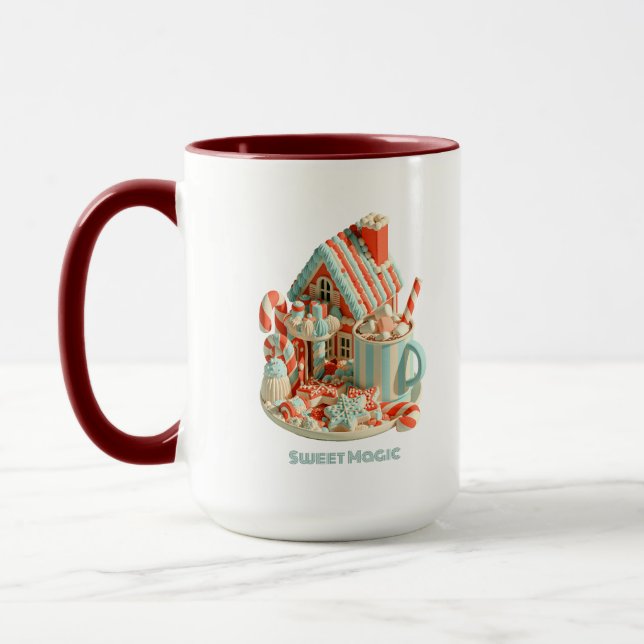 Caneca Casa de Doce 3D Pastel Magia Doce (Esquerda)