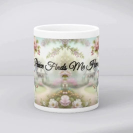 Caneca Casa de Pássaros da Primavera com Flores Pastel e