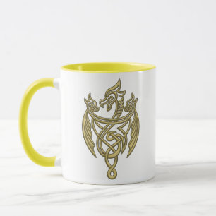 Caneca CASA DO DRAGÃO   Ouro Filigree Dragon Crest
