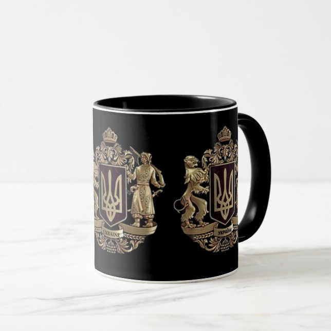 Caneca Casaco de armas da Ucrânia (Frente Esquerda)