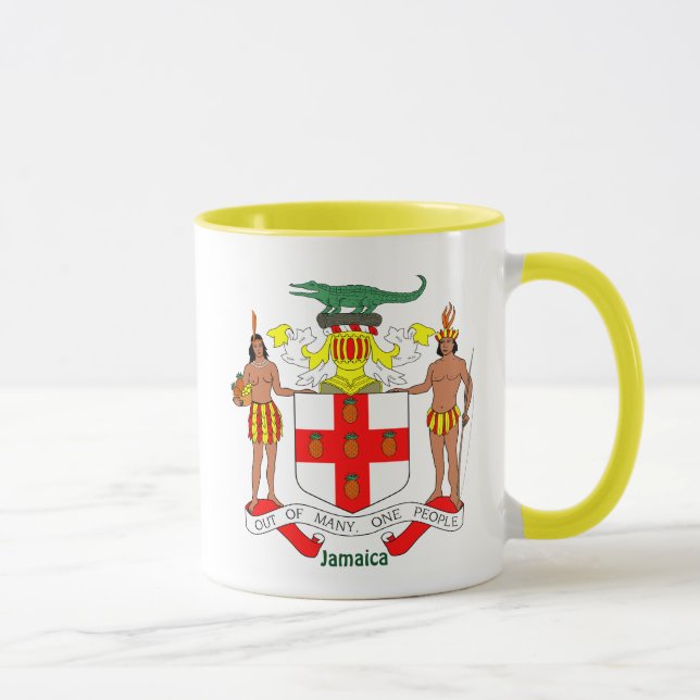 Caneca Casaco jamaicano de armas e hino (Direita)