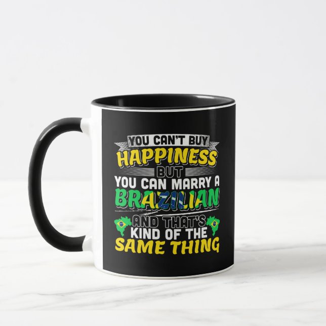 Caneca Casado brasileiro - Felicidade no Brasil (Esquerda)