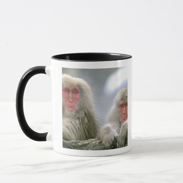 Caneca Casais de Macacos Neve, Macaco Japonês, (Esquerda)