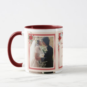 Caneca Casais de Rosas Vermelhas e Brancas
