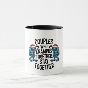Caneca Casais que Krampus Juntos Permanecem Juntos NATAL