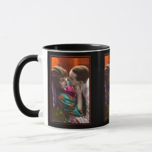 Caneca casal apaixonado vintage retrô