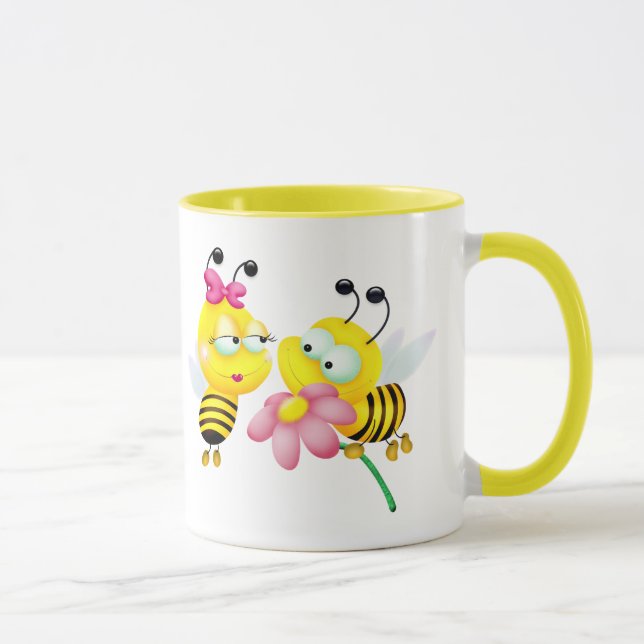 CANECA CASAL DE ABELHA EM AMOR MUG (Direita)