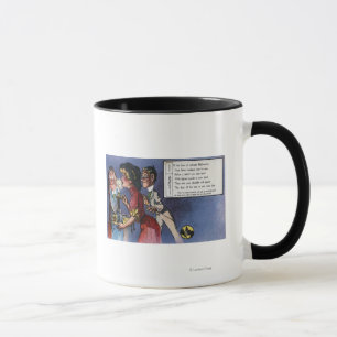 Caneca Casal de homem e mulher na luz do dia