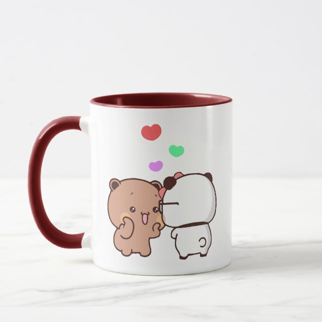 Caneca Casal de urso Panda, bubu e abraços dudu (Esquerda)