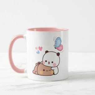 Caneca Casal de urso Panda, bubu e abraços dudu