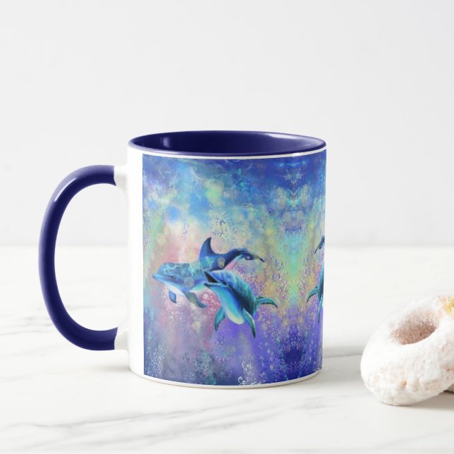 Caneca Casal Dolphin Mug (Com Donut)