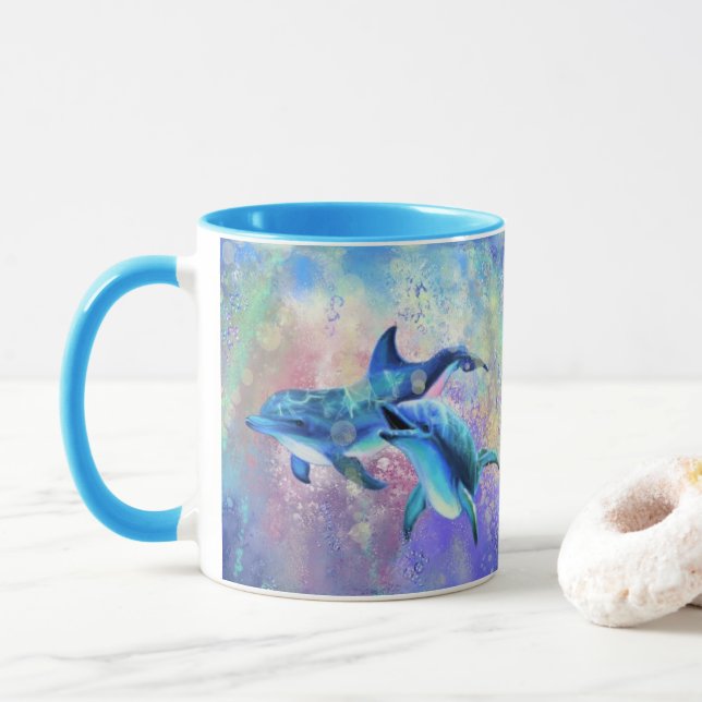 Caneca Casal Dolphin Mug (Com Donut)