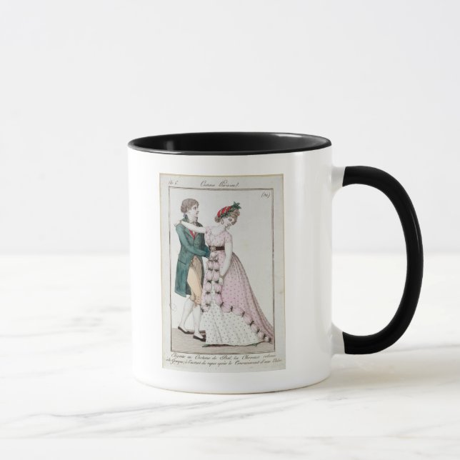 Caneca Casal elegante que dança a valsa (Direita)