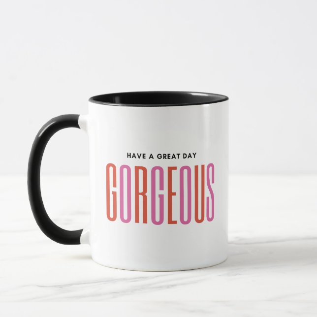 Caneca Casal Elegante Vermelho e Rosa (Esquerda)