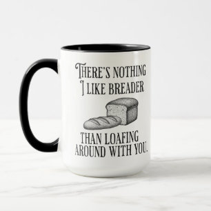 Caneca Casal Engraçado Pão Trocadilho Presente Fof
