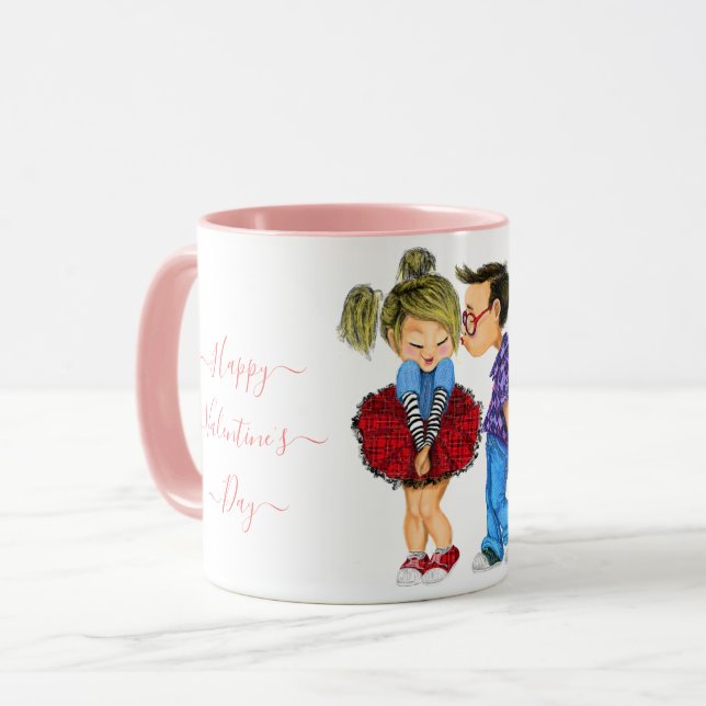 Caneca Casal Love Dia de os namorados Mug Gift - Eu Te Am (Frente Esquerda)