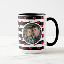 Caneca Casal Love Hearts Stripe | Foto do dia de os namor