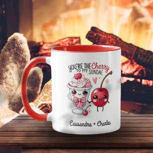 Caneca Casal personalizado "Cherry to My Sundae"
