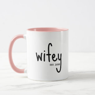 Caneca Casal personalizado Wifey Mug Casado Mug Aniversár