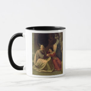 Caneca Casal real que lamenta para sua filha inoperante