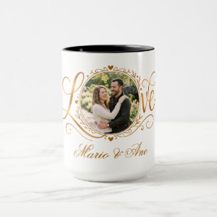 Caneca Casal Romântico Aniversário de Casamento Personali