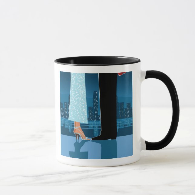 Caneca Casal romântico na cidade (Direita)
