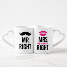 Caneca Casal Sr. e Sra. Lábios e Bigode