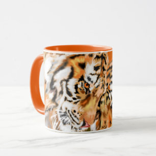 Caneca Casal Tigers Mug Gift - Abraço