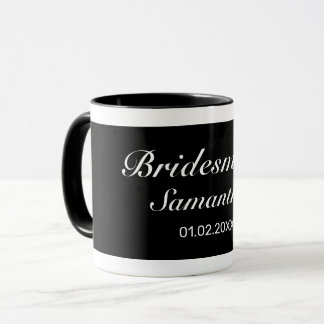 Caneca Casamento de Branca Negra Moderna Minimalista