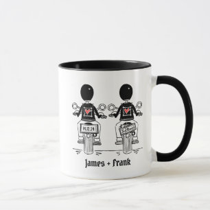 Caneca Casamento de motocicleta personalizado de dois gru