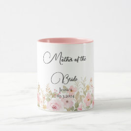 Caneca Casamento Floral Elegante Casamento Personalizado