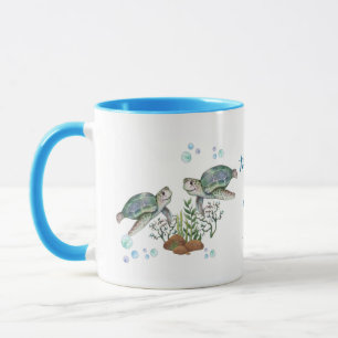 Caneca Casamento na Praia das Tartarugas Marinhas