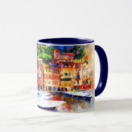 Caneca Casas Coloridas no Lago